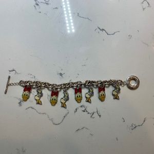 Daisy Duck Sterling Silver Charm Bracelet